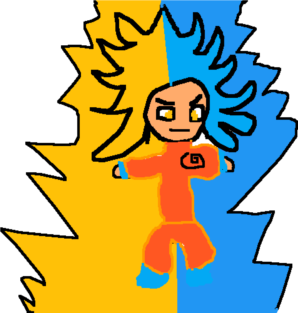 Super Saiyan 2/ Super Saiyan God - Cartoon (1000x1000), Png Download