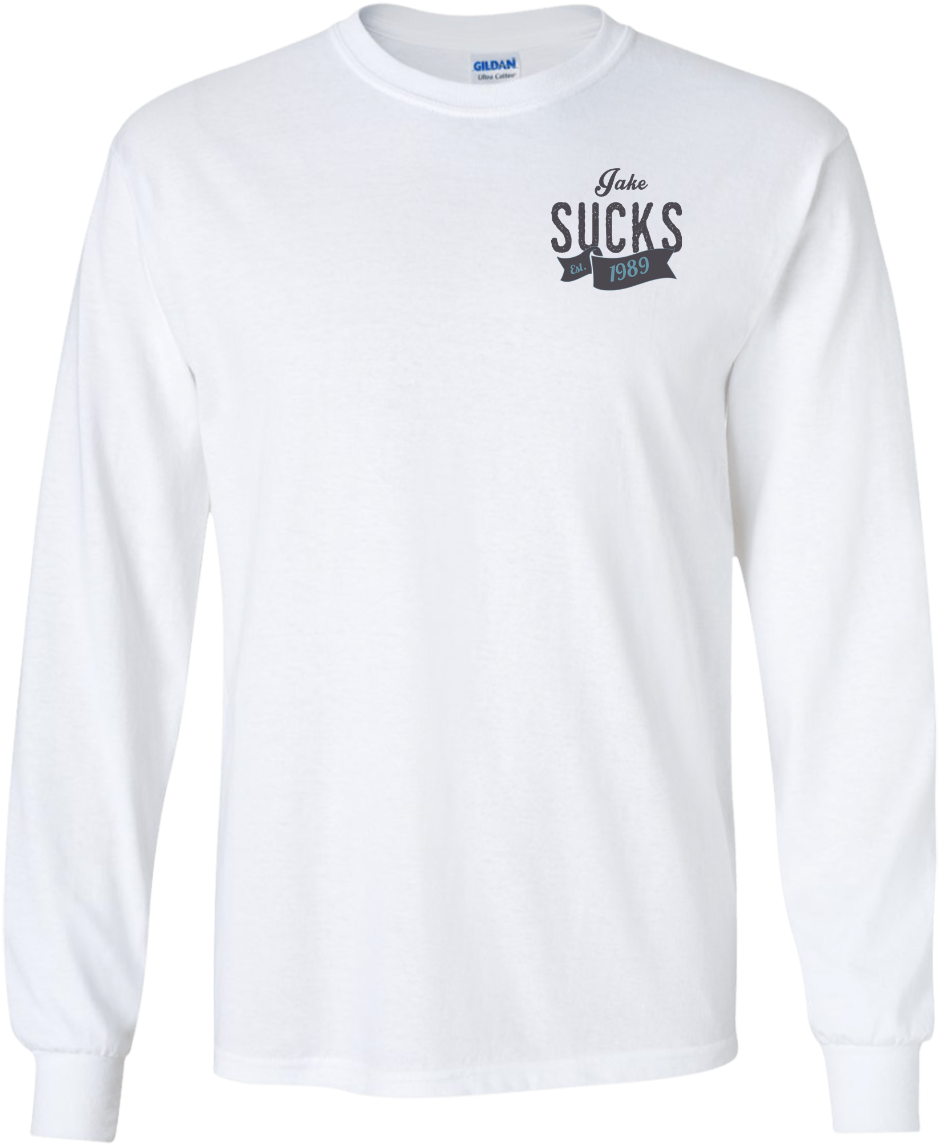Load Image Into Gallery Viewer, Jake Sucks Long Sleeve - Long-sleeved T-shirt (1155x1155), Png Download