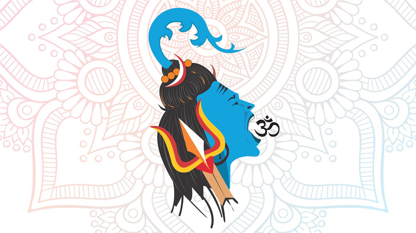 Lord Shiva Art By Chirag Makwana - Illustration (1400x787), Png Download