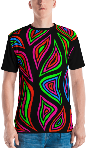 Numin Looks Color Drops All Over Cut & Sew Men's T - Shirt (600x600), Png Download