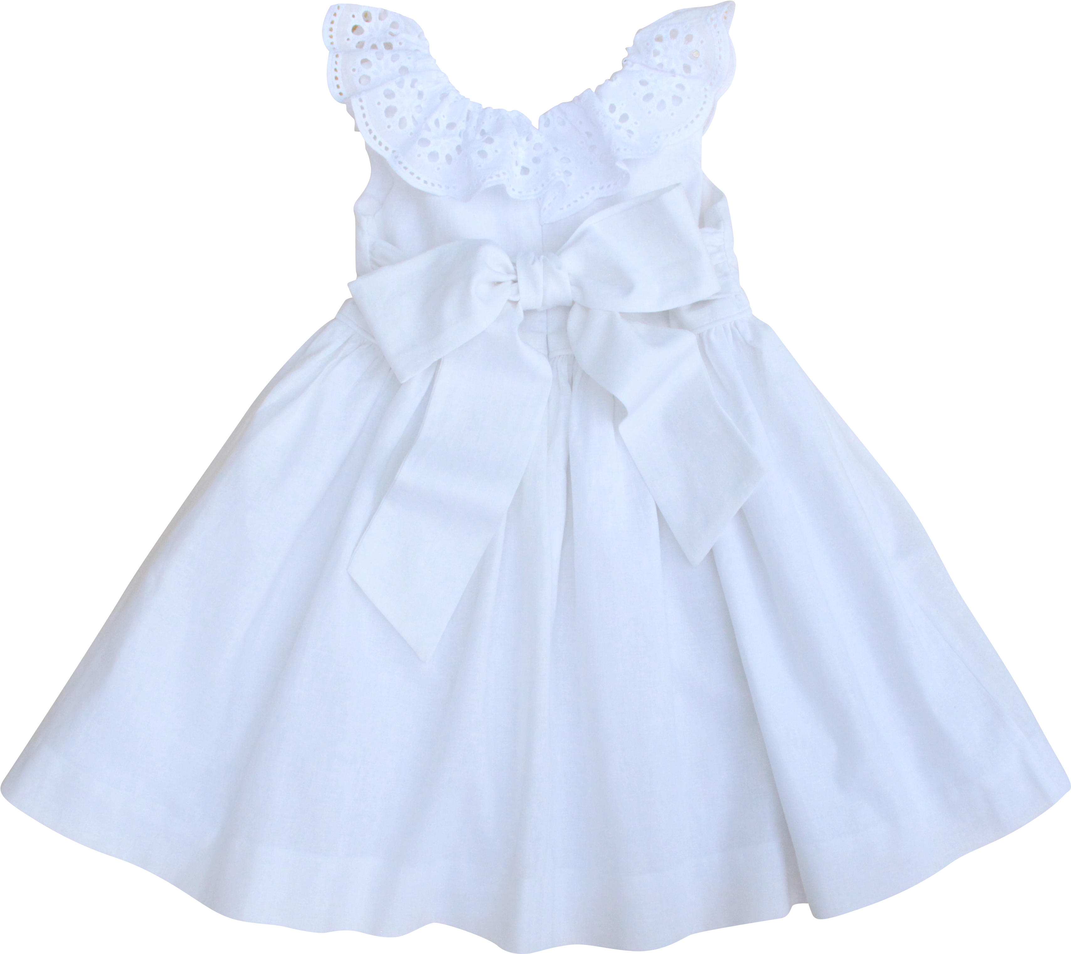 The Poppy Dress In French White - Girl (3618x3618), Png Download