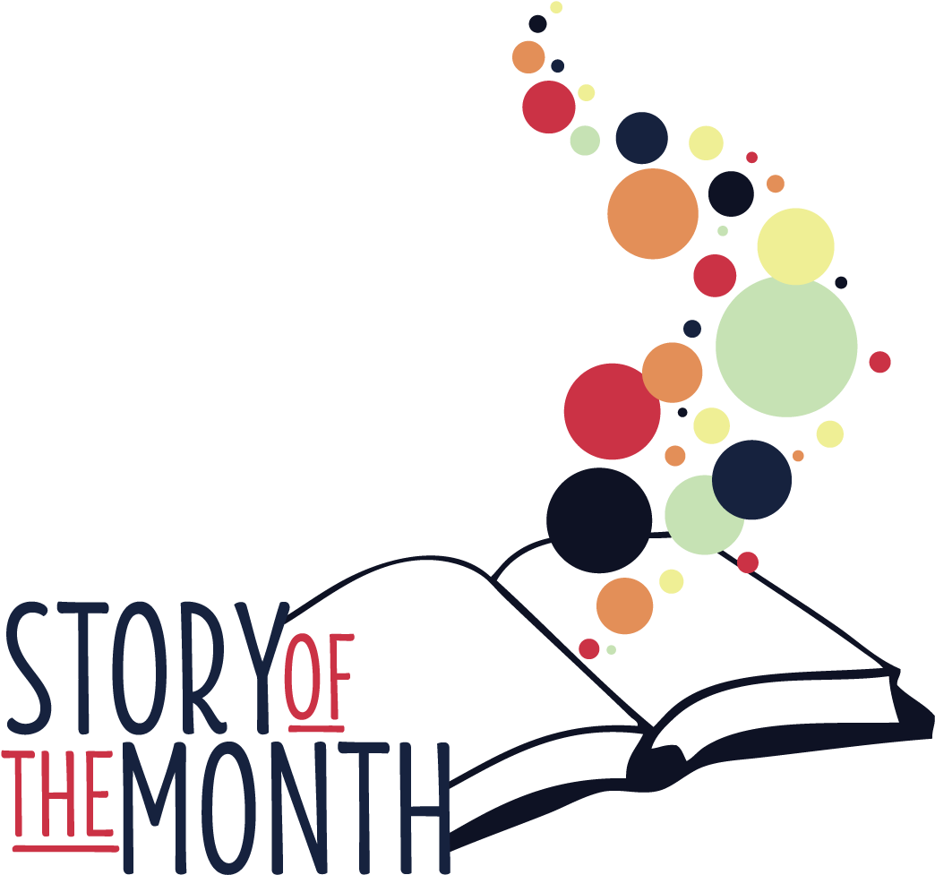 Story Of The Month - Open Book Clip Art (1044x977), Png Download