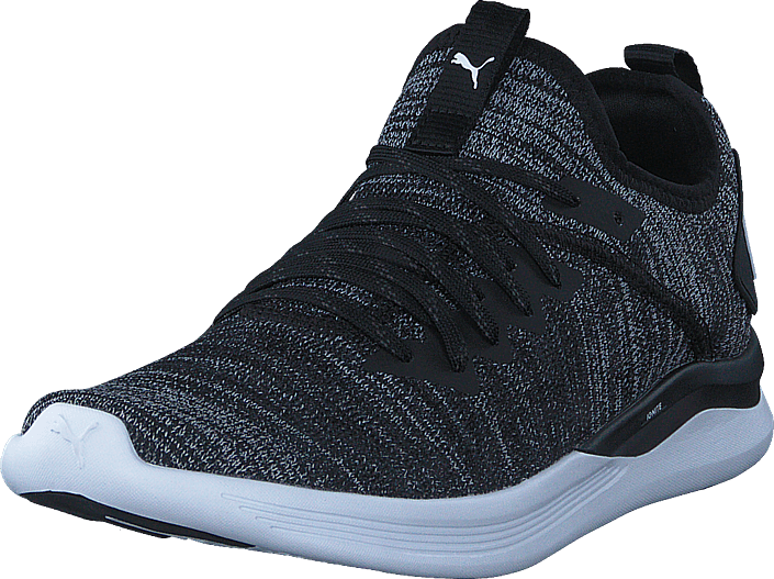 Ignite Flash Evoknit Puma Black Asphalt Puma White - Basketball Shoe (705x527), Png Download