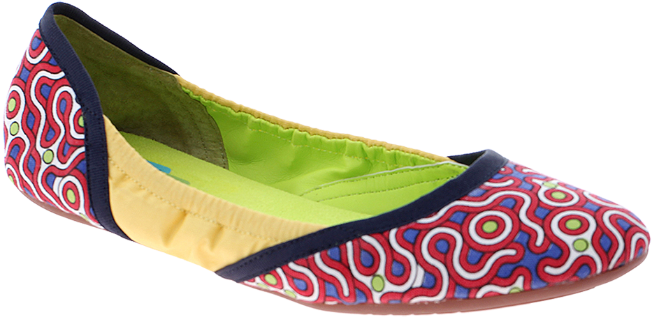 Hari Om In Red Print Women's Ballet Flat - Ballet Flat (1024x1024), Png Download