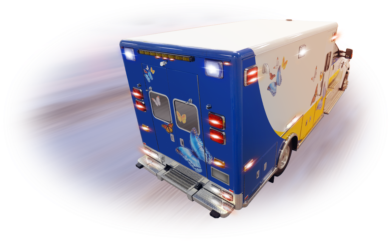 Critical Care Transport - Trailer Truck (1360x809), Png Download