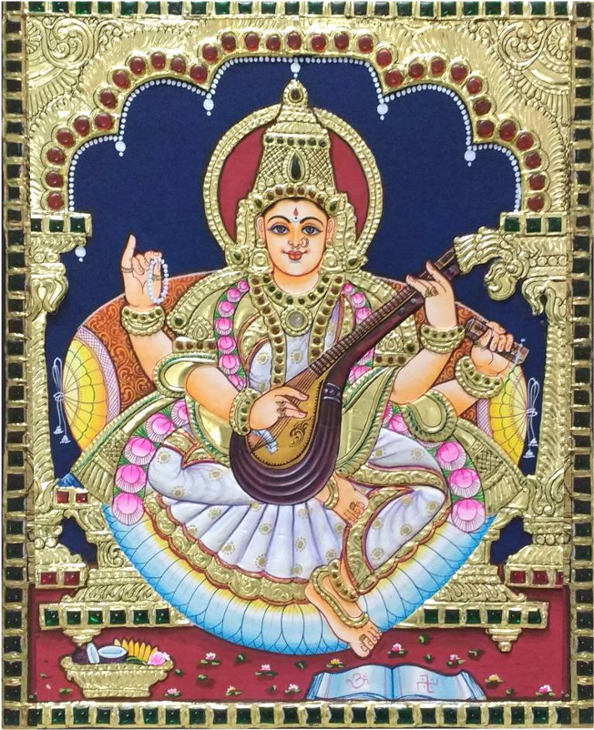 Saraswathi - Art (768x946), Png Download