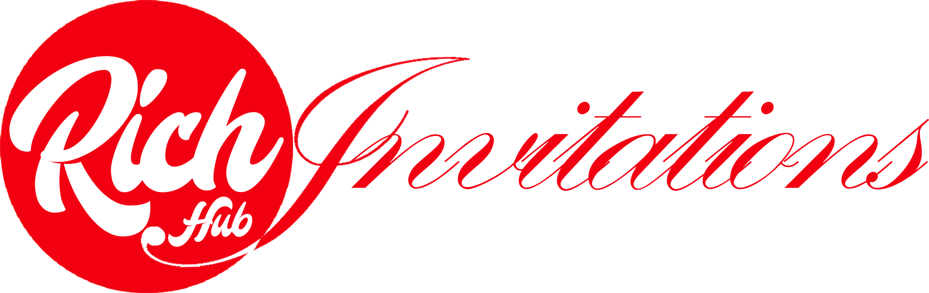 Rich Invitations - Calligraphy (1893x597), Png Download