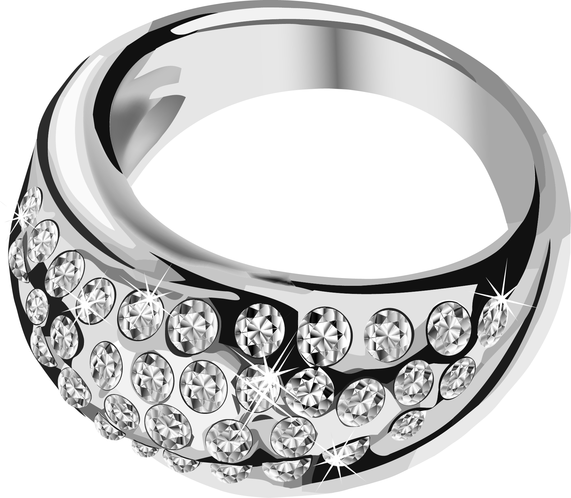 Jewellery Clipart Jewellery Lady - Wedding Rings Png (1837x1603), Png Download