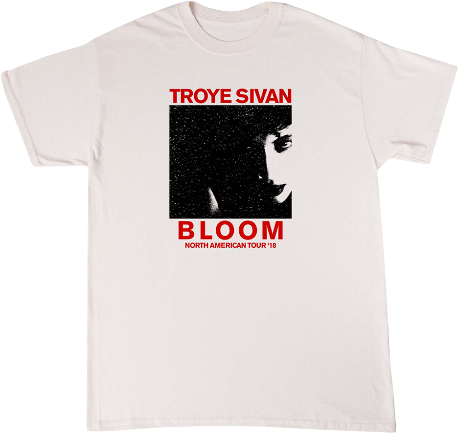 Tour Tee - White-troye Sivan - Troye Sivan Bloom T Shirts (1200x1200), Png Download