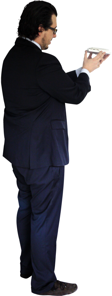 A Is Inspecting A Just Finished - Tuxedo (387x1024), Png Download