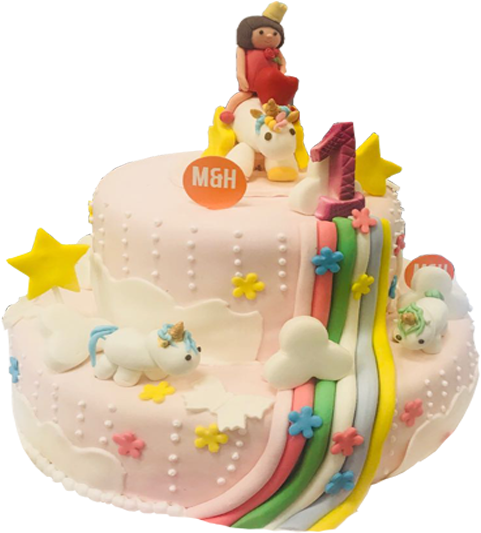 Unicorn Cake - Cake Decorating (600x600), Png Download