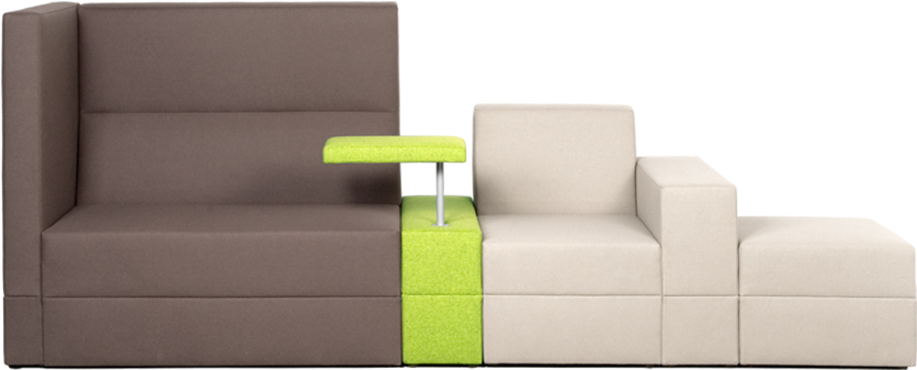 Bricks Configuration Sofa Green Brown White Laptoptable - Bricks Palau (906x545), Png Download
