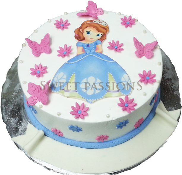 Sophia Princess Cut-out Cake - Cake Decorating (654x600), Png Download
