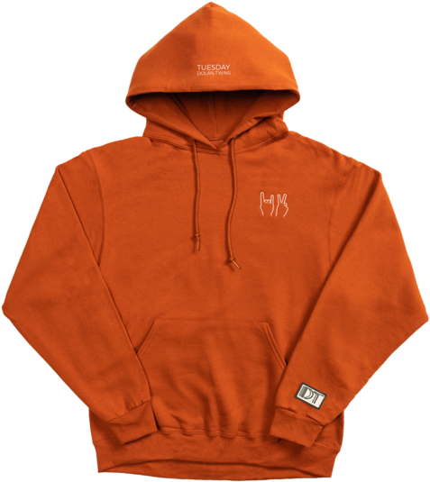 Dolan Twins Orange Hoodie (600x600), Png Download