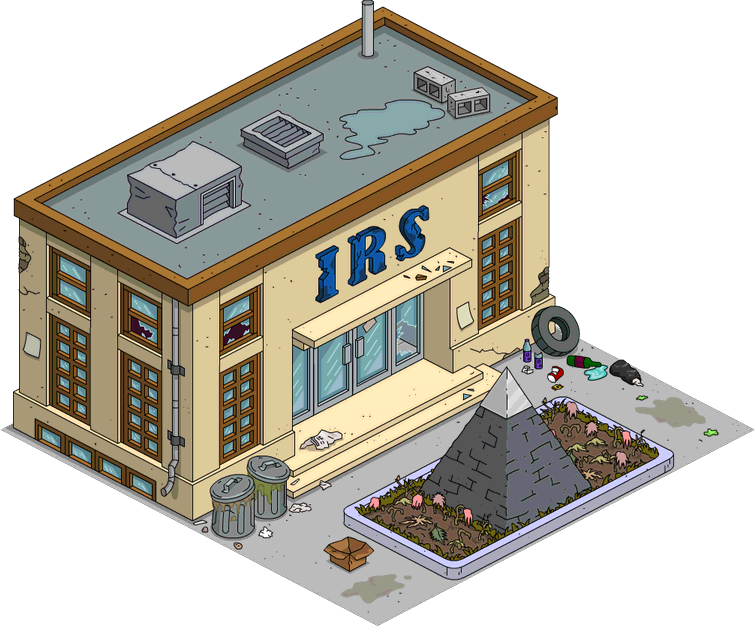 Shabby Irs Building - Simpsons Irs Building (756x628), Png Download