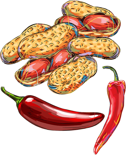 Indian Chilli & Peanuts Exporters - Illustration (534x656), Png Download