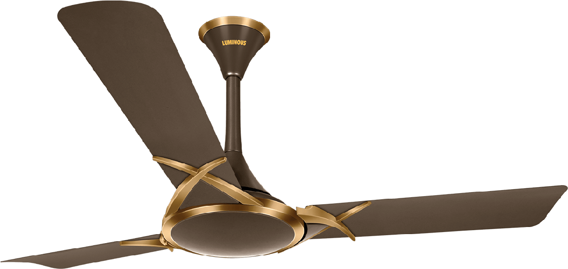 1200 Mm Deltoid Espresso Gold Ceiling Fan - Ceiling Fan (1120x1120), Png Download