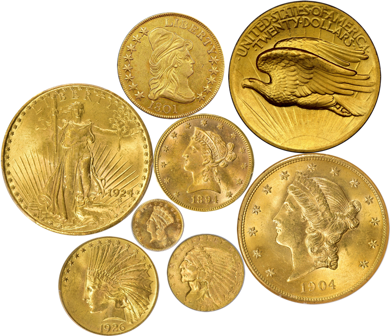 Us Gold Coins - Coin (800x710), Png Download
