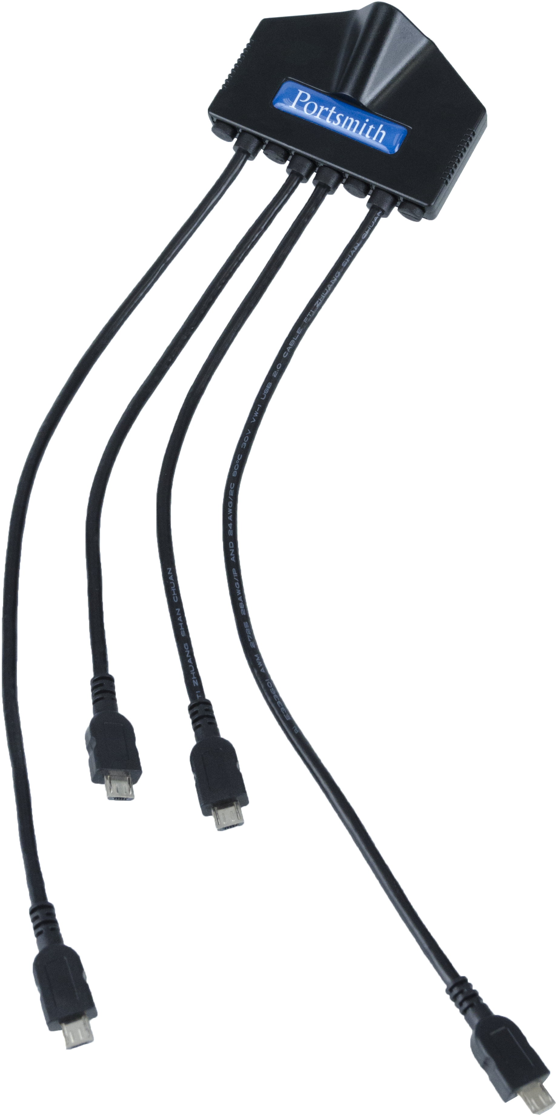 Spidercable 4 Output Power For Micro Usb - Sata Cable (4337x4337), Png Download