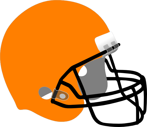 Nfl Football Clipart At Getdrawings Com Free For Personal - Orange And Black Football Helmet (600x519), Png Download