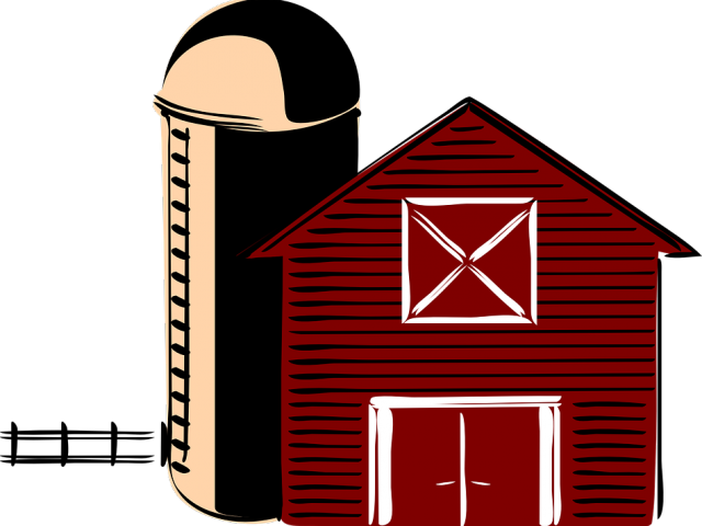 Barn Clipart Barn Silo - Farm Clip Art (640x480), Png Download