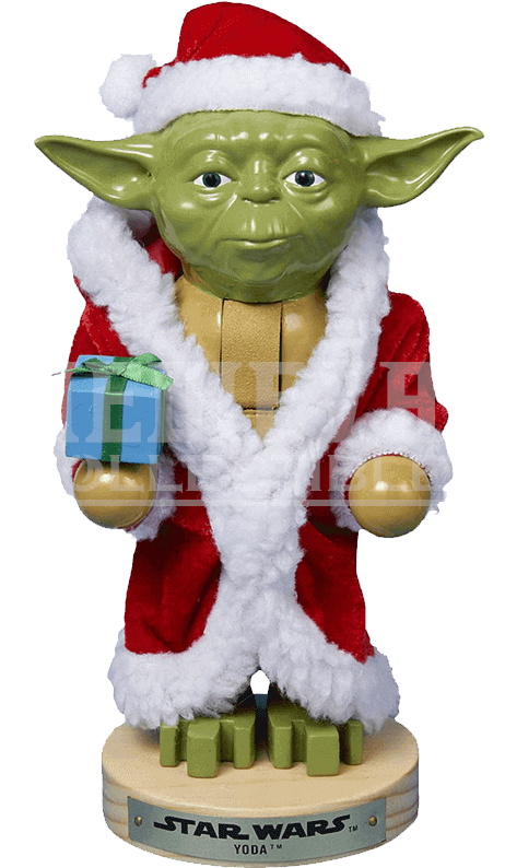 Star Wars Santa Yoda Nutcracker - Kurt Adler 9", Yoda In A Santa Outfit Robe Nutcracker (800x800), Png Download