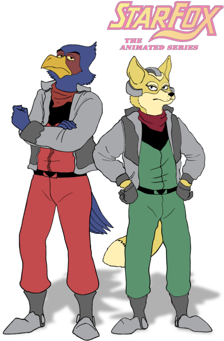 Fox Mccloud And Falco Lombardi From Star Fox - Fox Mccloud A Fox In Space (500x685), Png Download