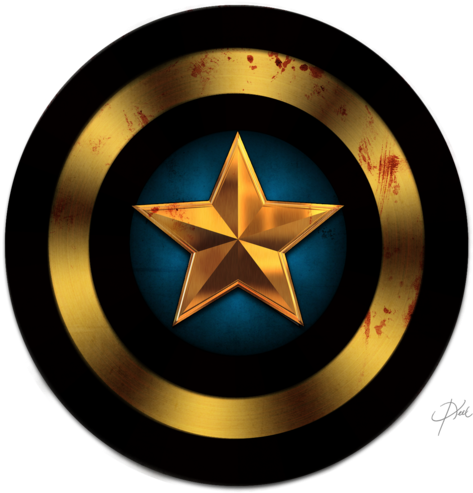 Black Captain America Shield (900x562), Png Download