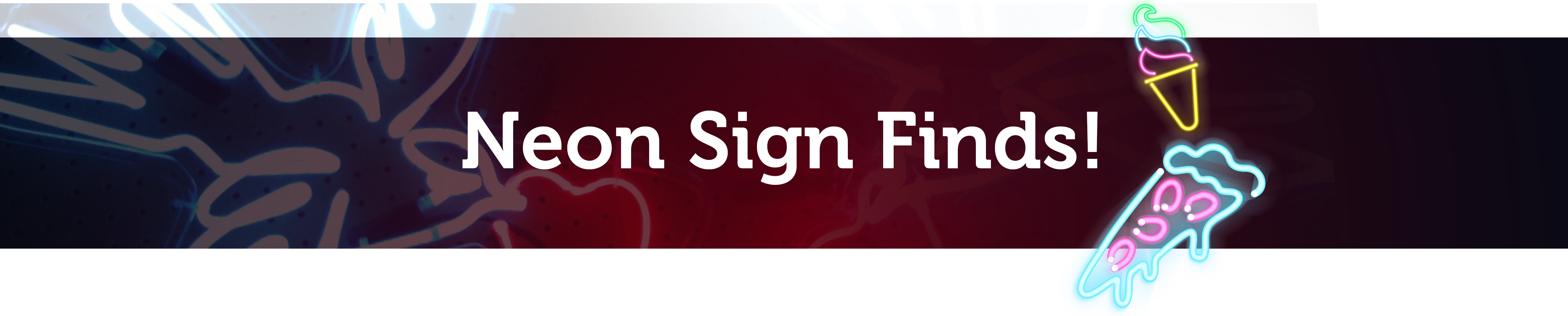 Neon Lights Are Most Commonly Associated With Storefront (4348x877), Png Download