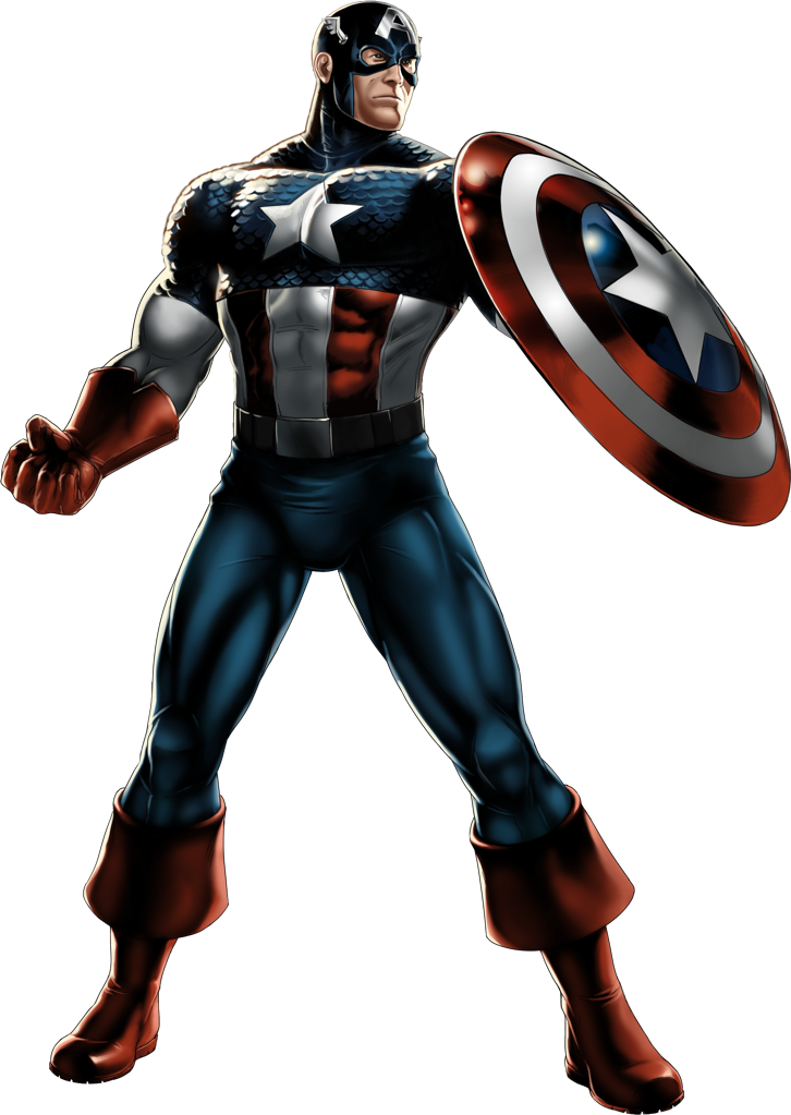 Captain America Portrait Art - Marvel Avenger Captain America (726x1023), Png Download