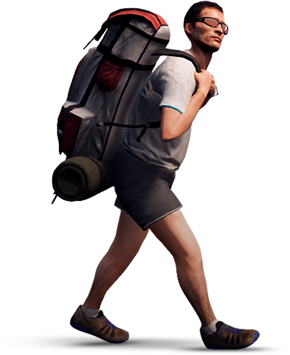 Hiking Png Images - Hiking People Png (599x530), Png Download