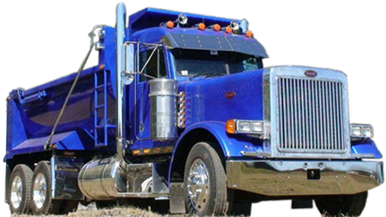 Services - Dump Truck Blue Png (500x299), Png Download