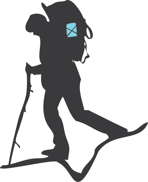 Hiking - Hike A Man Cartoon Png (474x585), Png Download