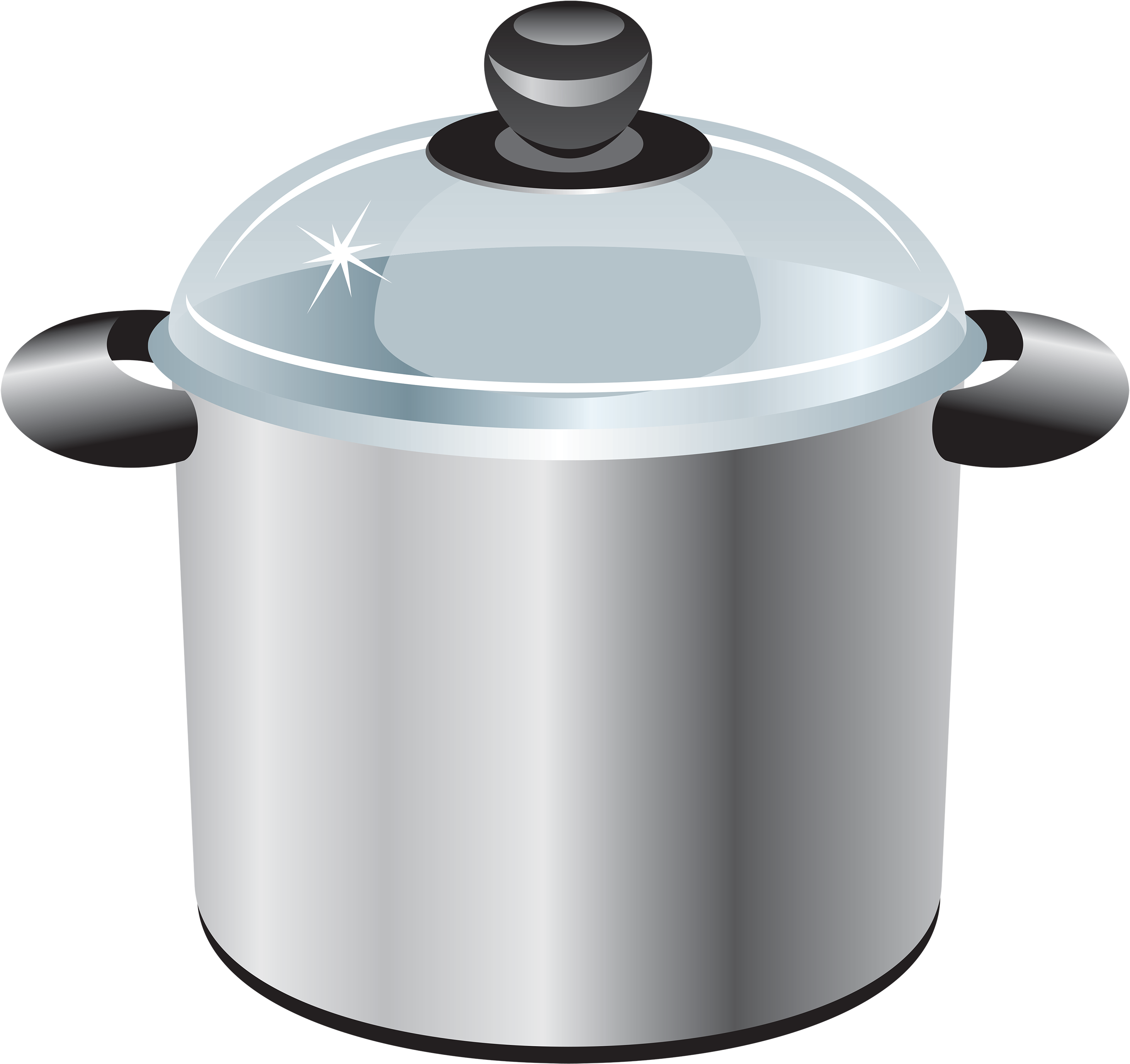 Silver Cooking Pot Clipart - Cookware And Bakeware (3000x2833), Png Download