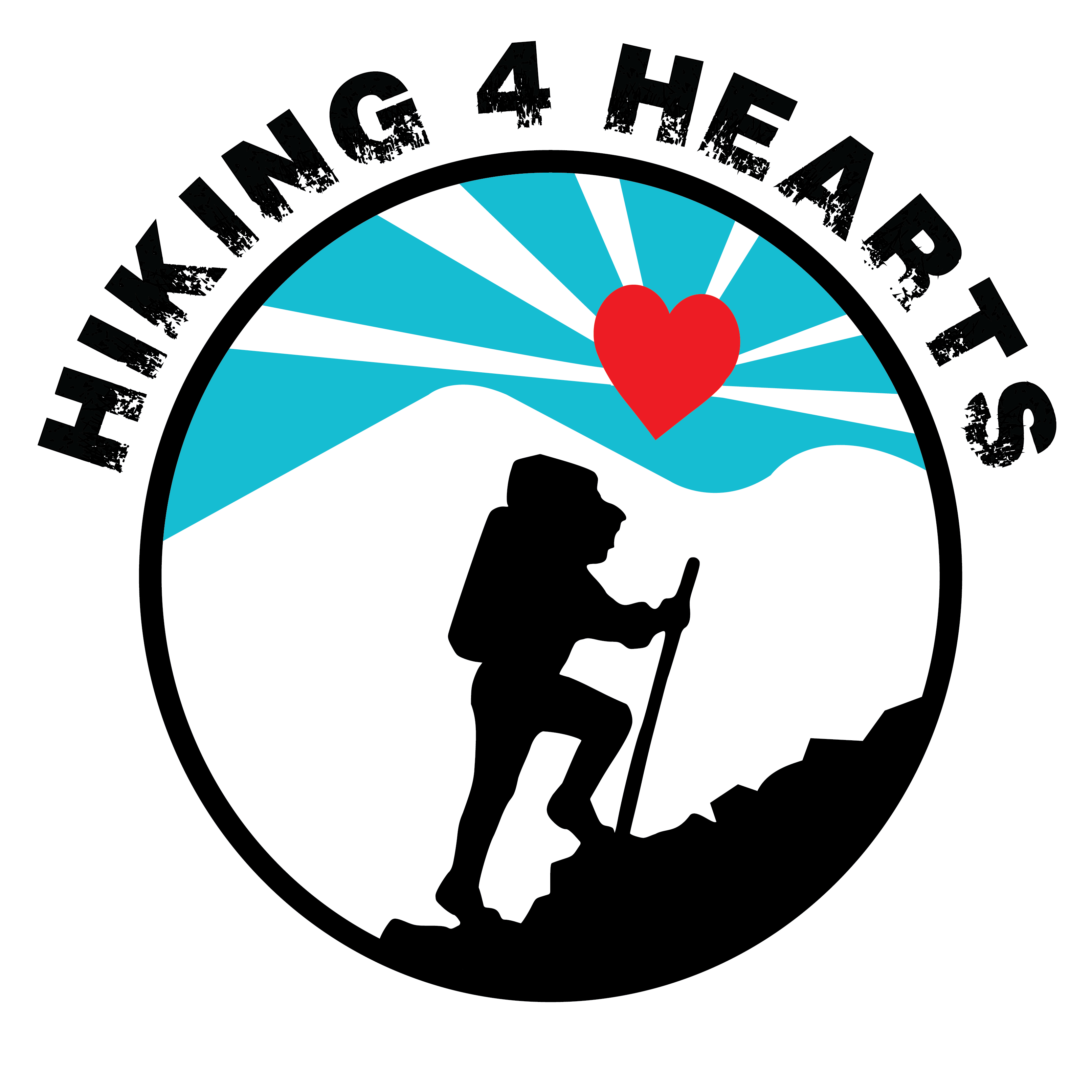 Official Hiking 4 Hearts Logo - Born To Hike Forced To Work Sticker (4193x3666), Png Download