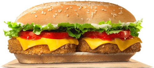 A Great Veggie Option - Cheese Chicken Grill Burger Png (500x540), Png Download