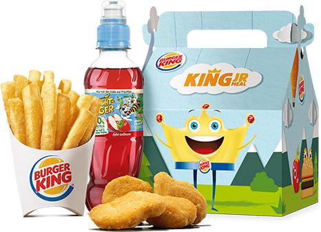 Burger King Jr Box - King Junior Burger King (500x373), Png Download