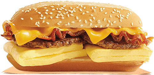 Fully Loaded Breakfast Sandwich Burger King (500x540), Png Download