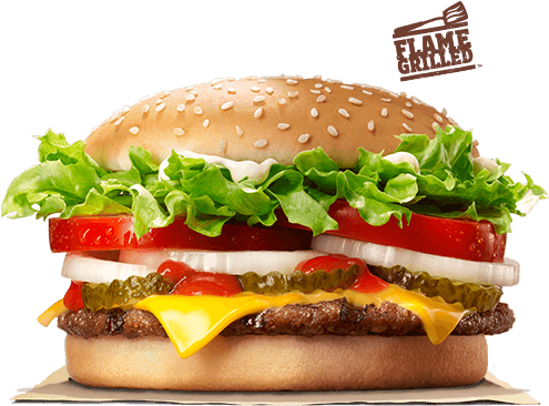 America's Favorite Burger® - Burger King Whopper With Cheese (500x540), Png Download