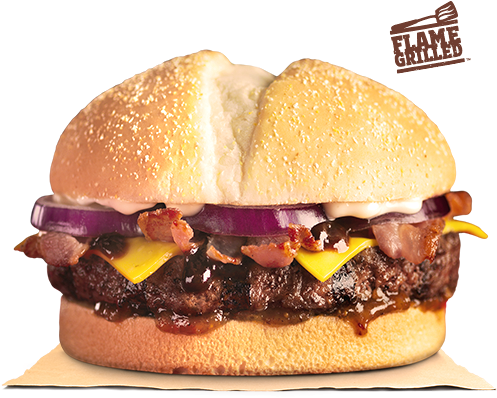 A Flame-grilled Beef Steakhouse Patty, Sliced Red Onions, - Steakhouse Bbq Burger King (500x540), Png Download