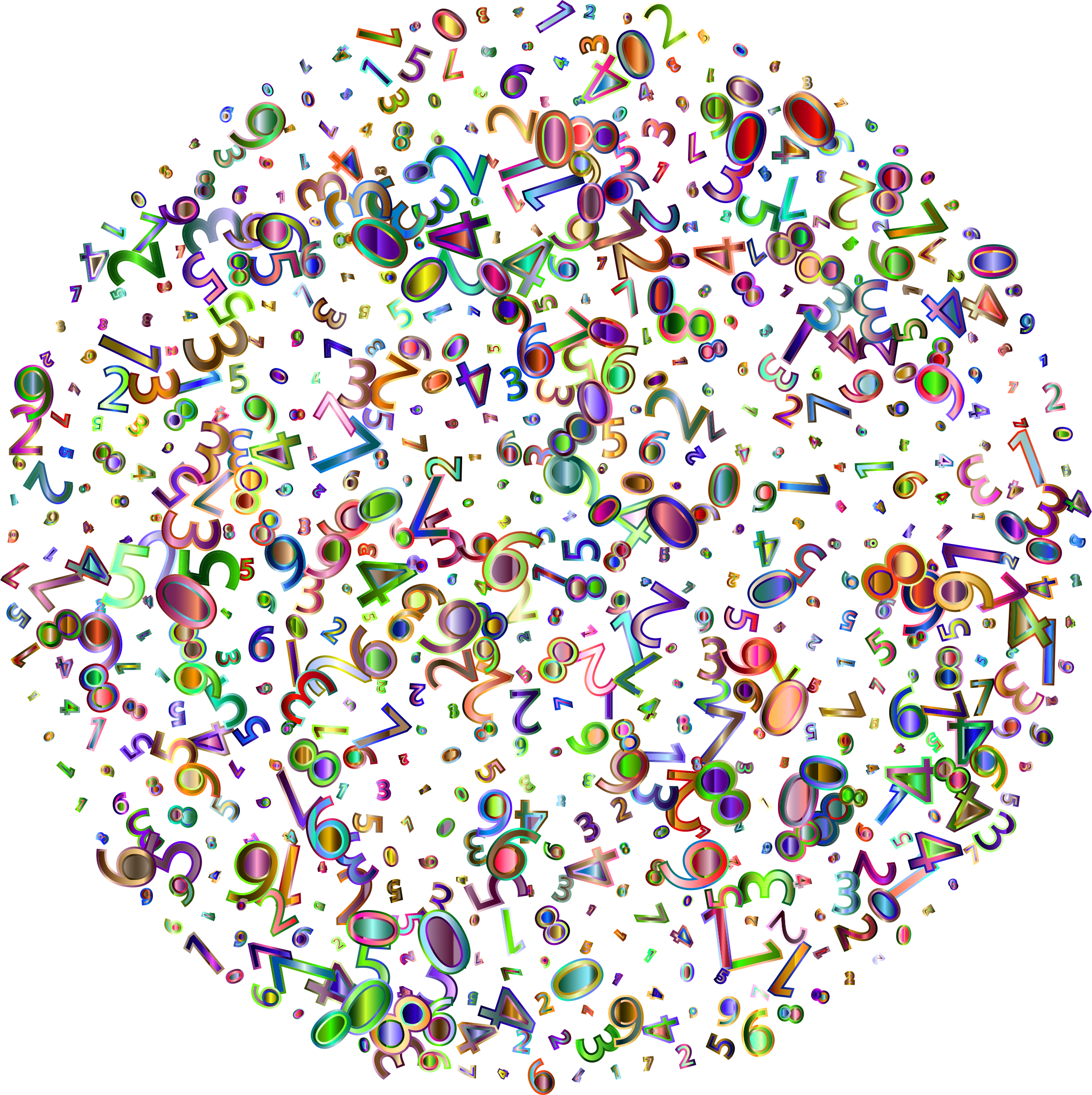 Png Library Stock Clipart Prismatic Cloud No Background - Numbers Clipart No Background (2285x2291), Png Download