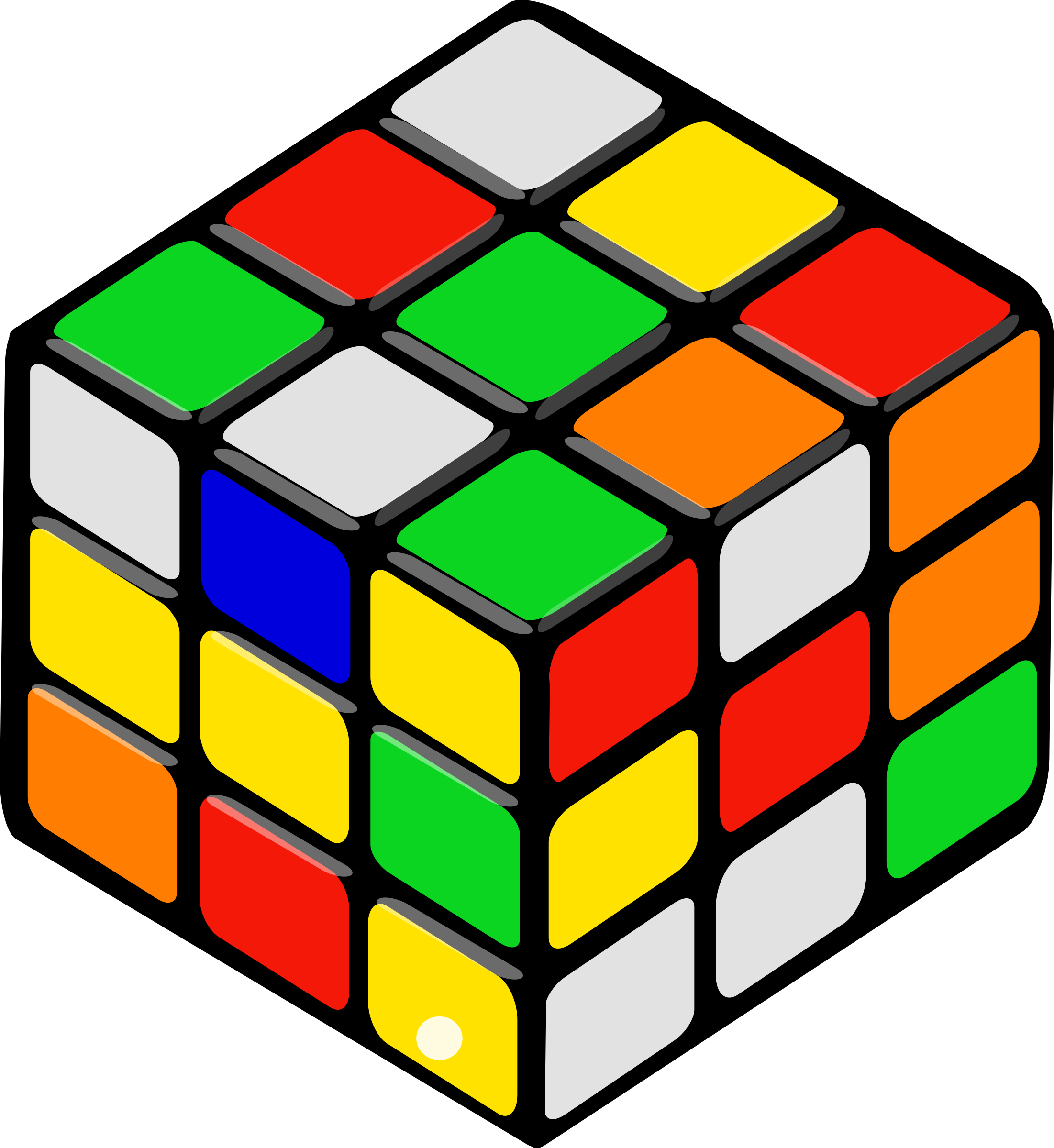 Big Image - Rubik Clipart (2203x2400), Png Download