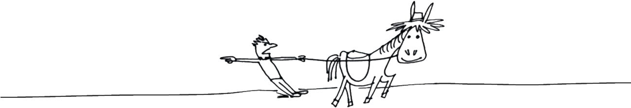 Stubborn Mule Cartoon - Mule Stubborn (1300x267), Png Download