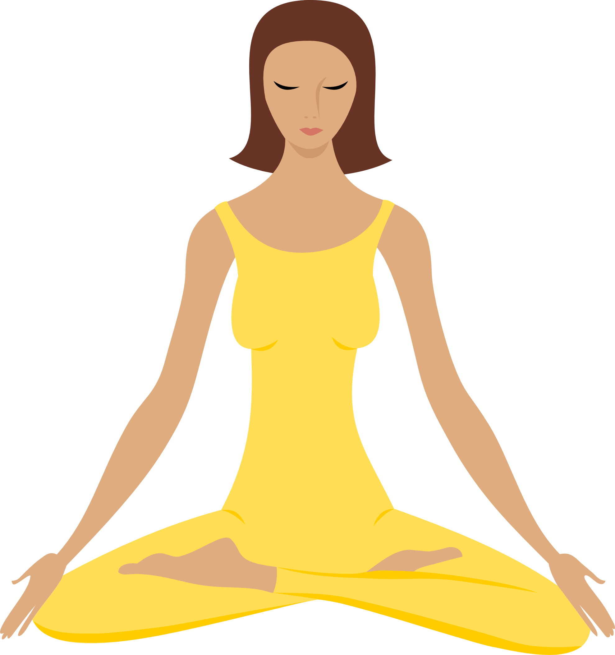 Logo Yoga Meditation, Yoga Silouhette, Yoga Girl, Yoga - Meditate Clip Art (360x360), Png Download