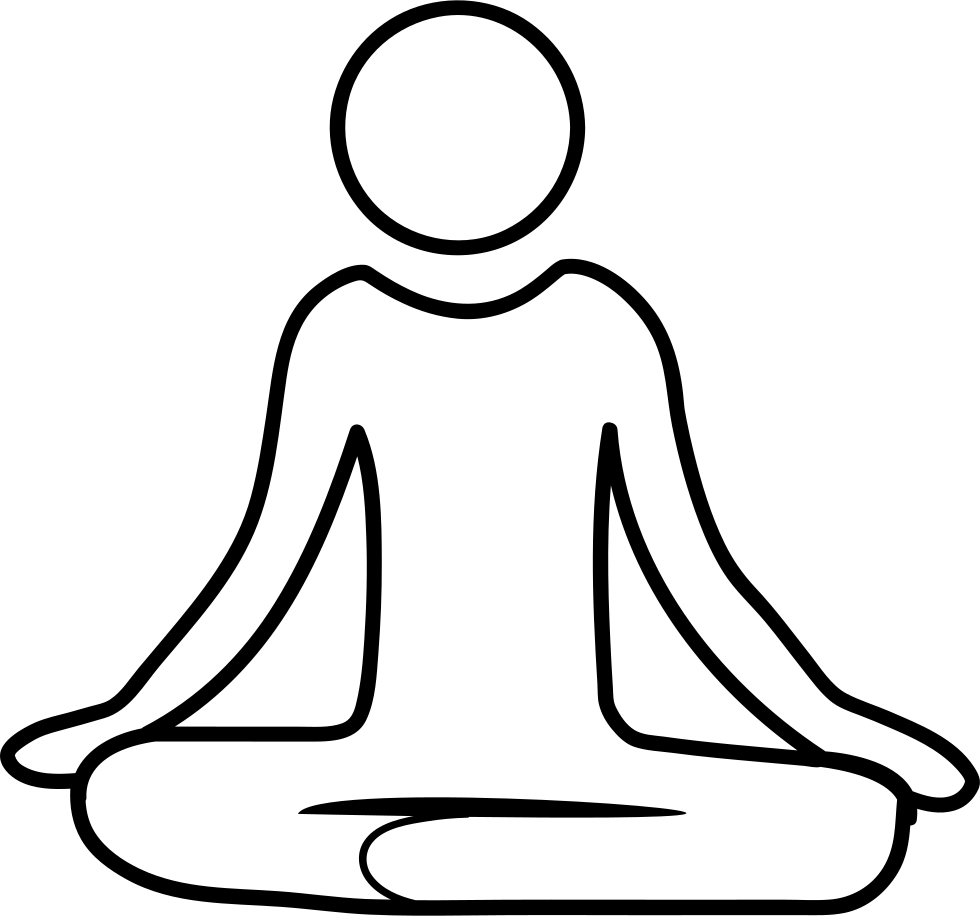 Meditation Yoga Posture Comments - Icone Meditação (980x916), Png Download