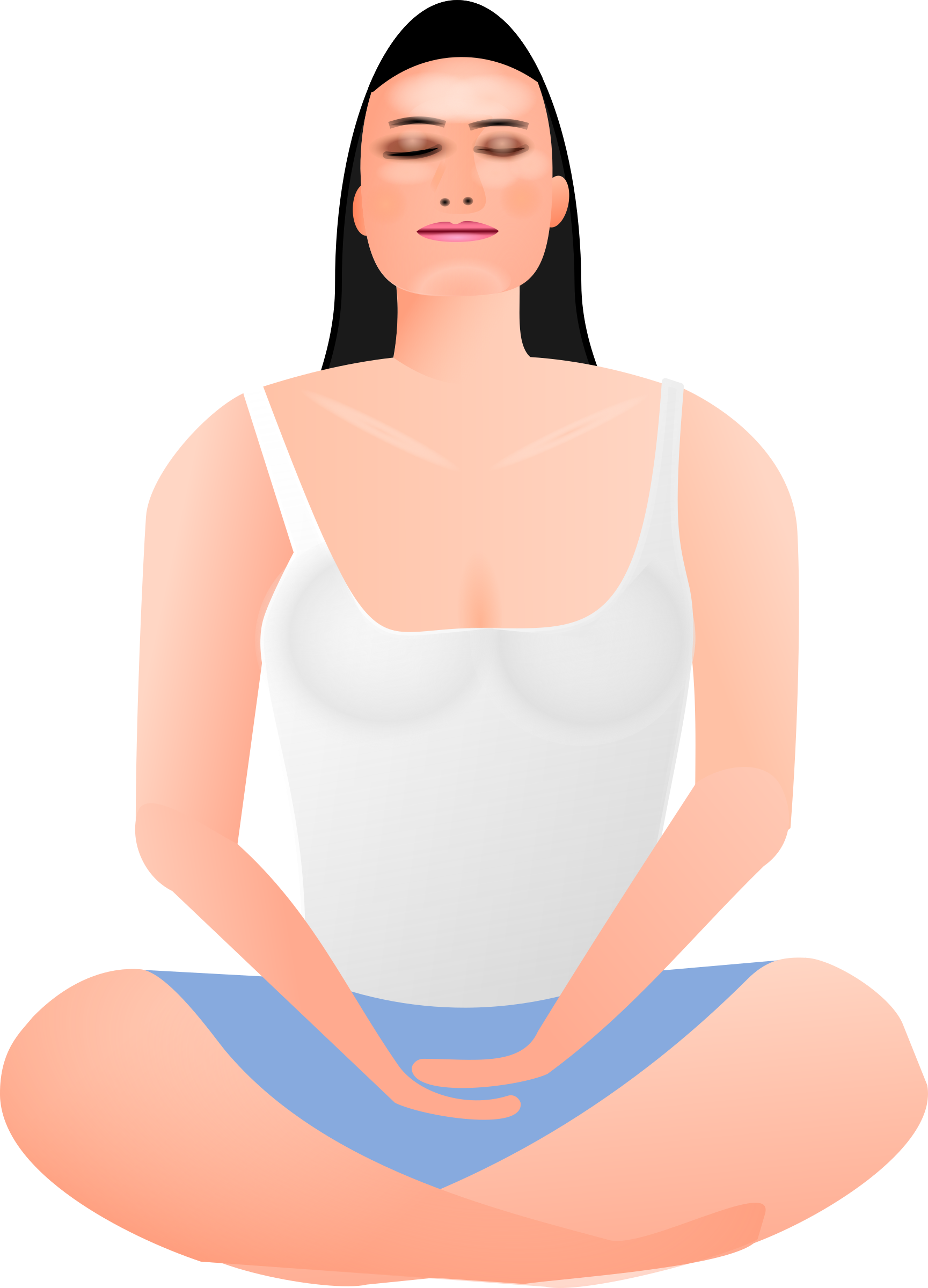This Free Icons Png Design Of Lady In Meditation (1729x2400), Png Download