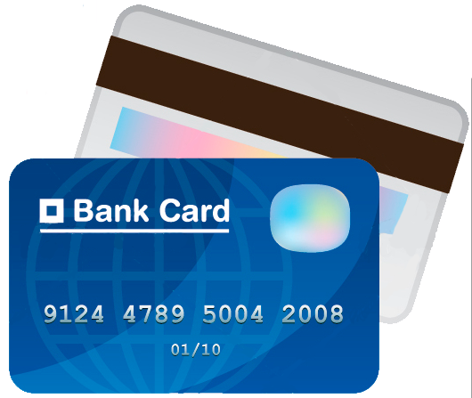 Cards Clipart Atm Card - Credit Debit Card Png (530x447), Png Download