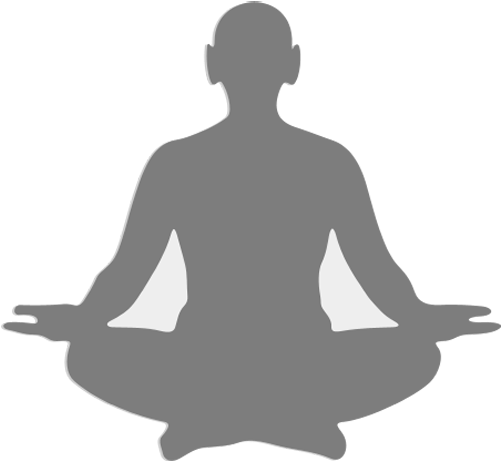 Go To Image - White Yoga Silhouette (500x500), Png Download