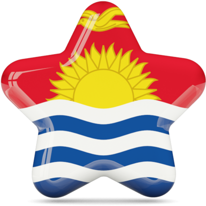 Glossy Star Shape Flag Of Kiribati - Flag Of Kiribati (640x480), Png Download