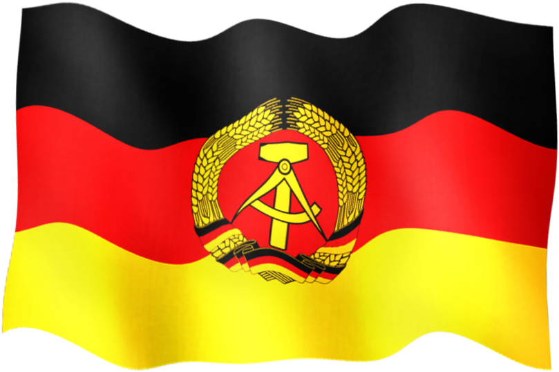 Flag Of East Germany - East German Flag Animated (844x599), Png Download
